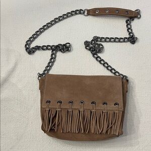 Longchamp Paris Rocks Folk Fringe Suede Crossbody Bag